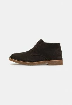 Nouveau 😀 Selected Homme SLHRIGA DESERT BOOT - Bottines à Lacets - Demitasse ❤️