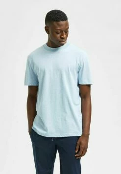 Grosses soldes 🌟 Selected Homme SLHRELAXCOLMAN O NECK - T-shirt Basique - Celestial Blue ⭐