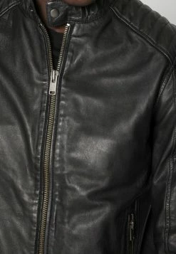 Tout neuf 😀 Selected Homme RACER - Veste En Cuir - Black 💯 -Selected Homme Soldes Boutique 95852326596f46188098e54e4e8d46a7