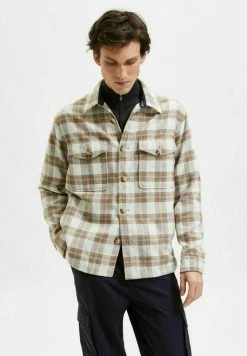 Promo 😍 Selected Homme Veste Légère - Egret 👍