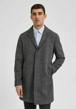 De gros 🔔 Selected Homme Manteau Court - Grey 🎉