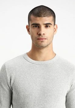 De gros 👏 Selected Homme SLHVICTOR CREW NECK - Pullover - Light Grey Melange 💯 -Selected Homme Soldes Boutique 97e79ad21beb42c2a966703f54570e6e