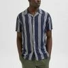 Coupon 😍 Selected Homme GESTREIFTES - Chemise - Dark Blue 💯