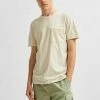 Le moins cher 🤩 Selected Homme T-shirt Basique - Light Sand Melange 😀