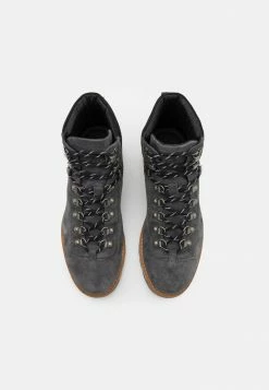 Budget 🥰 Selected Homme SLHAUGUST HIKING BOOT - Bottines à Lacets - Dark Grey 🔥 -Selected Homme Soldes Boutique a6d3f888eadc429098e84ea528d9cd86