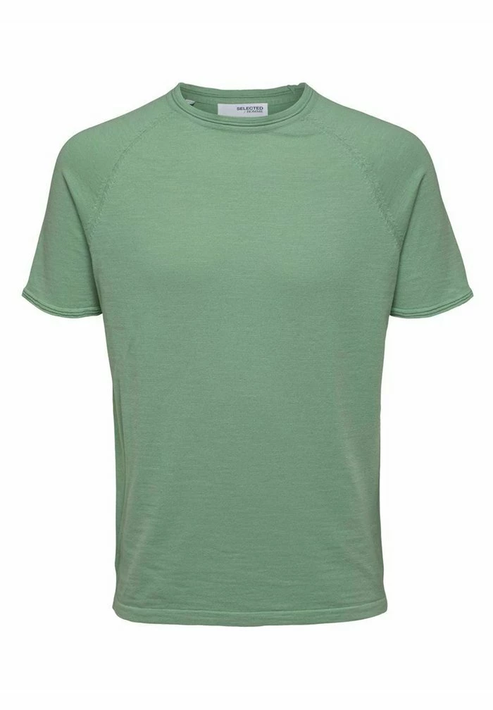 Vente flash 🔔 Selected Homme T-shirt Basique - Granite Green 🎁 6 Vente flash 🔔 Selected Homme T-shirt Basique - Granite Green 🎁 – Image 6