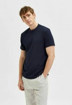 Acheter 🌟 Selected Homme T-shirt Basique - Sky Captain 👏