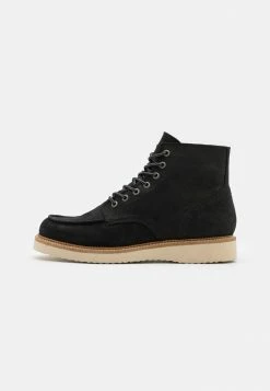 Top 10 🧨 Selected Homme SLHTEO NEW MOC-TOE BOOT - Bottines à Lacets - Black 😍