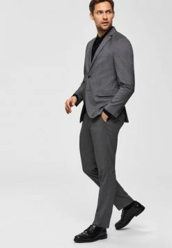 Tout neuf ✨ Selected Homme Pantalon De Costume - Dark Grey Melange 💯 -Selected Homme Soldes Boutique ad43a3506db644329e1c403d15d14bf4