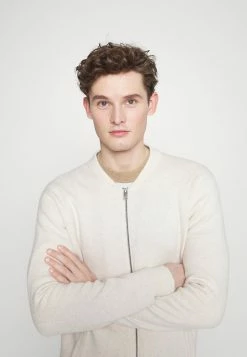 Tout neuf 🌟 Selected Homme SLHRONNY ZIP CARDIGAN - Gilet - Egret Melange 🌟 -Selected Homme Soldes Boutique ae6229c9cfdf4b66bf6bbbc269c77054