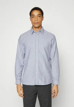 De gros 🌟 Selected Homme SLHSLIMPUMP 👚 SHIRT STRIPES - Chemise Classique - Oyster Gray 👍