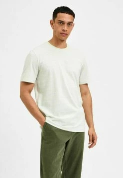 Meilleure affaire 🌟 Selected Homme SLHNORMAN - T-shirt Imprimé - Light Blue ✔️