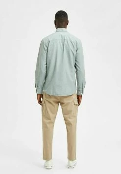 Budget 😍 Selected Homme SLHSLIMNEW - Chemise - Olive Green ✨ -Selected Homme Soldes Boutique b08399af8f9f4bdf89ff57ce74c34880