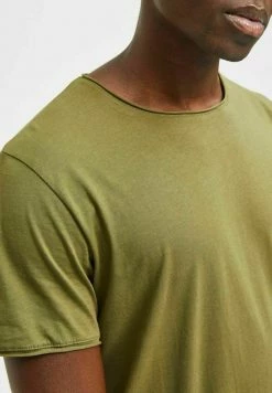 Nouveau 🥰 Selected Homme T-shirt Basique - Winter Moss 🎁 -Selected Homme Soldes Boutique b476518816074665bcac8c842567d3b4