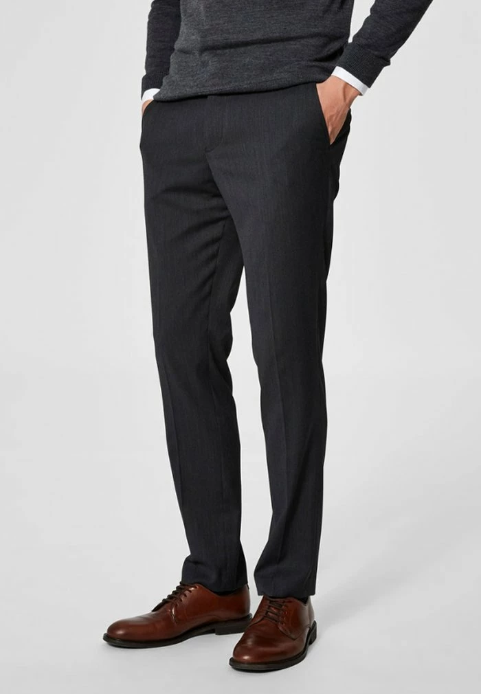 Grosses soldes ✨ Selected Homme Pantalon De Costume - Grey 🧨 1 Grosses soldes ✨ Selected Homme Pantalon De Costume - Grey 🧨