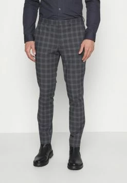 Vente flash 😀 Selected Homme SLHMYLOLOGAN CHECK SUIT - Costume - Dark Grey/blue 💯 -Selected Homme Soldes Boutique b75fc3ce6f9c435fa30165e49b1a4ba6