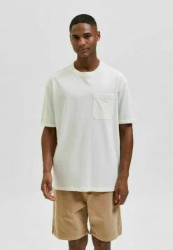 Grosses soldes ⭐ Selected Homme T-shirt Basique - Egret ✔️