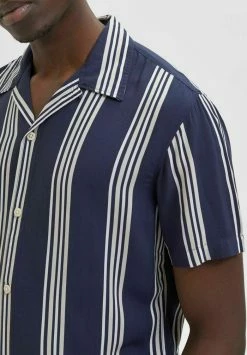 Coupon 😍 Selected Homme GESTREIFTES - Chemise - Dark Blue 💯 -Selected Homme Soldes Boutique bb1d71e218e348c0b09cebd7a71f1bac