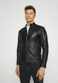Budget 👍 Selected Homme SLHICONIC CLASSIC - Veste En Cuir - Black 😀