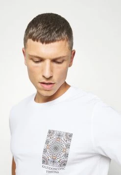 Bon marché 🎁 Selected Homme SLHCITY ONECK TEE - T-shirt Imprimé - Bright White 🤩 -Selected Homme Soldes Boutique bd2984280dd14cde9a2934c39e0ec57a