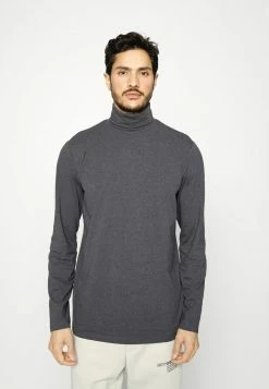 Sortie 🎉 Selected Homme SLHRORY ROLL NECK TEE - T-shirt à Manches Longues - Dark Grey Melange 🔥