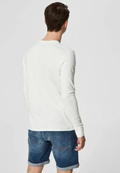 Sortie 🤩 Selected Homme T-shirt à Manches Longues - Bone White 😍 -Selected Homme Soldes Boutique c2c0407f1ebd4f6fab7746a47cd9c676