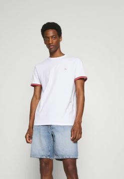 Top 10 ❤️ Selected Homme SLHREGPAT O NECK TEE - T-shirt Imprimé - White 🎉