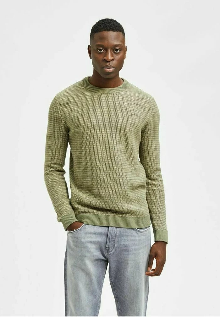 Vente flash 🎉 Selected Homme Pullover - Deep Lichen Green 🥰 1 Vente flash 🎉 Selected Homme Pullover - Deep Lichen Green 🥰