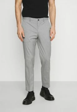 Meilleure affaire 😀 Selected Homme SLHSLIM MYLOLOGAN CROP - Pantalon Classique - Light Grey Melange 🔔