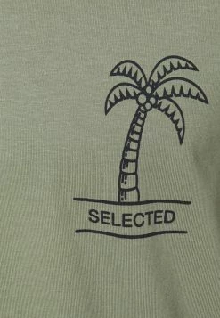Tout neuf ⭐ Selected Homme SLHRELAXEDMILO ONECK TEE - T-shirt Imprimé - Sea Spray/back 🧨 -Selected Homme Soldes Boutique c91b72e54e194e69836535b329ec79d5