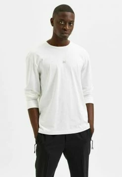 Acheter 🛒 Selected Homme T-shirt à Manches Longues - Bright White ✔️