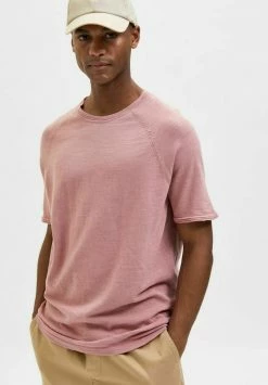 Nouveau ✨ Selected Homme T-shirt Basique - Ash Rose 🤩 -Selected Homme Soldes Boutique cd2b7b2522f24b4db0c9b979a8bc803f