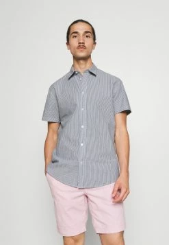 Tout neuf 🔥 Selected Homme SLHREGNATE SEERSUCKER - Chemise - Dark Blue 👍