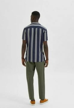 Coupon 😍 Selected Homme GESTREIFTES - Chemise - Dark Blue 💯 -Selected Homme Soldes Boutique d6b74c564b66439ba4f24c23adf11a2c