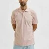 Sortie ✨ Selected Homme REGULAR FIT - Polo - Silver Pink ❤️