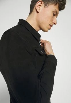 Bon marché 💯 Selected Homme SLHICONIC - Veste En Cuir - Black 😉 -Selected Homme Soldes Boutique d8b467e35a194b02a92b47a081c89b8c