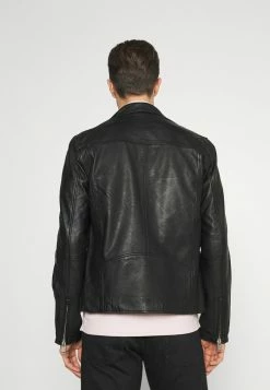 Le moins cher 💯 Selected Homme SLHICONIC BIKER - Veste En Cuir - Black 👏 -Selected Homme Soldes Boutique db7e9f3f1b874e0384d81e03cf099901