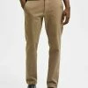 Offres 😀 Selected Homme Chino - Greige 🌟
