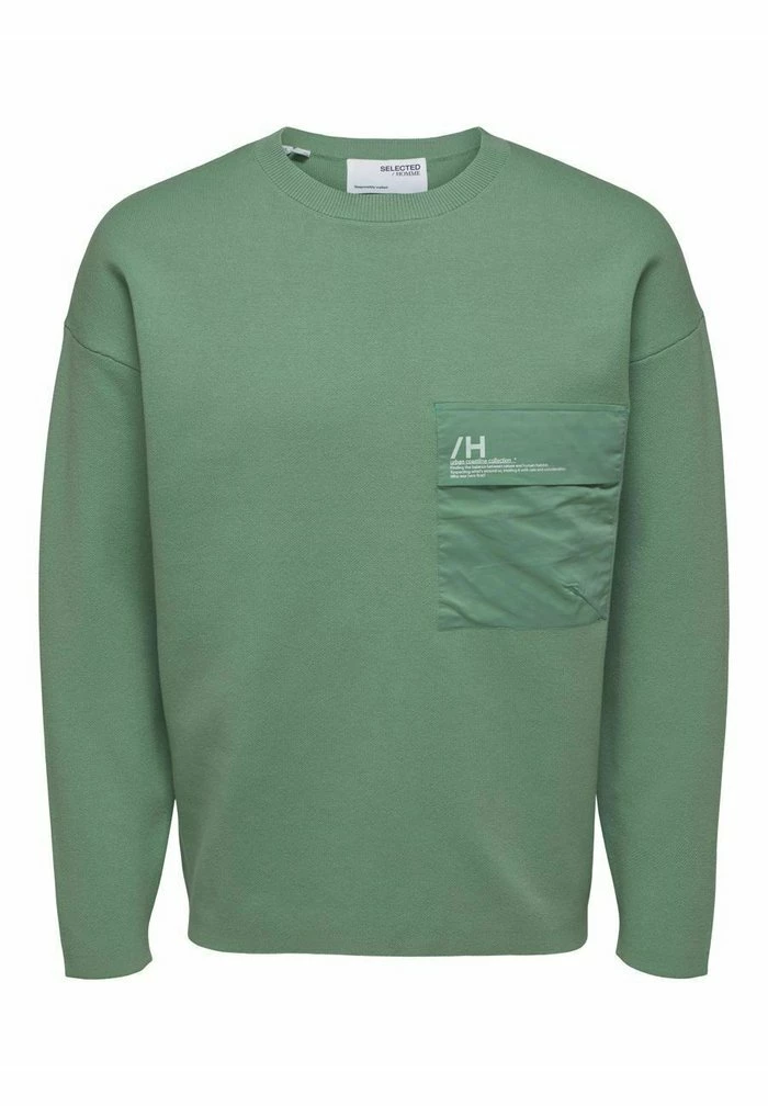 Vente flash 😀 Selected Homme Sweatshirt - Granite Green 🎁 1 Vente flash 😀 Selected Homme Sweatshirt - Granite Green 🎁