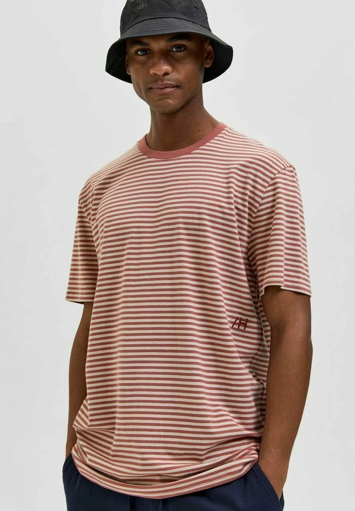 Meilleure vente 👏 Selected Homme T-shirt Imprimé - Light Brown 🌟 4 Meilleure vente 👏 Selected Homme T-shirt Imprimé - Light Brown 🌟 – Image 4