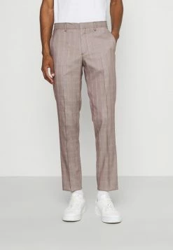 Budget ❤️ Selected Homme SLHSLIM KNOXLOGAN CHECK - Pantalon Classique - Red Dahlia/white 🛒