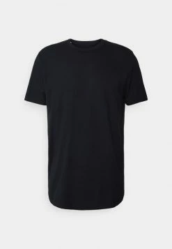 Top 10 👍 Selected Homme SLHRELAXLONG DAVID O NECK TEE CAMP - T-shirt Basique - Jet Black 😍