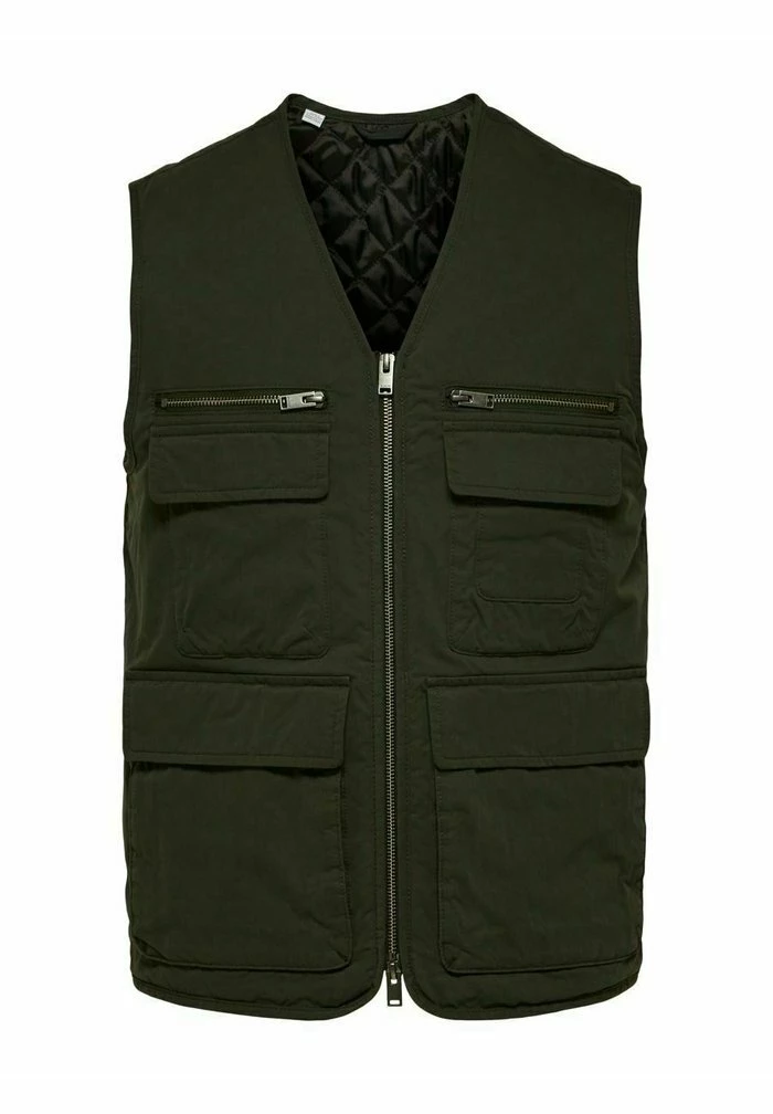 Meilleur prix 😍 Selected Homme WESTE UTILITY-STIL - Veste Sans Manches - Dark Green 🔥 6 Meilleur prix 😍 Selected Homme WESTE UTILITY-STIL - Veste Sans Manches - Dark Green 🔥 – Image 6