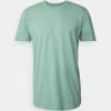 Tout neuf ✨ Selected Homme SLHRELAXLONG DAVID O NECK TEE CAMP - T-shirt Basique - Granite Green 😉