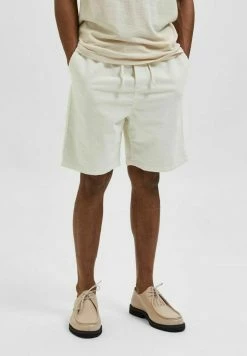 Bon marché 😉 Selected Homme Short - Cloud Dancer ⌛