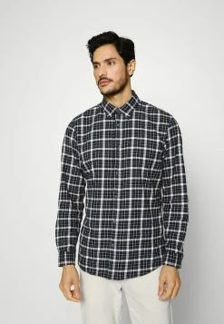 Sortie 😉 Selected Homme SLHSLIMISAC 👚 SHIRT CAMP - Chemise - Dark Blue/white 😉