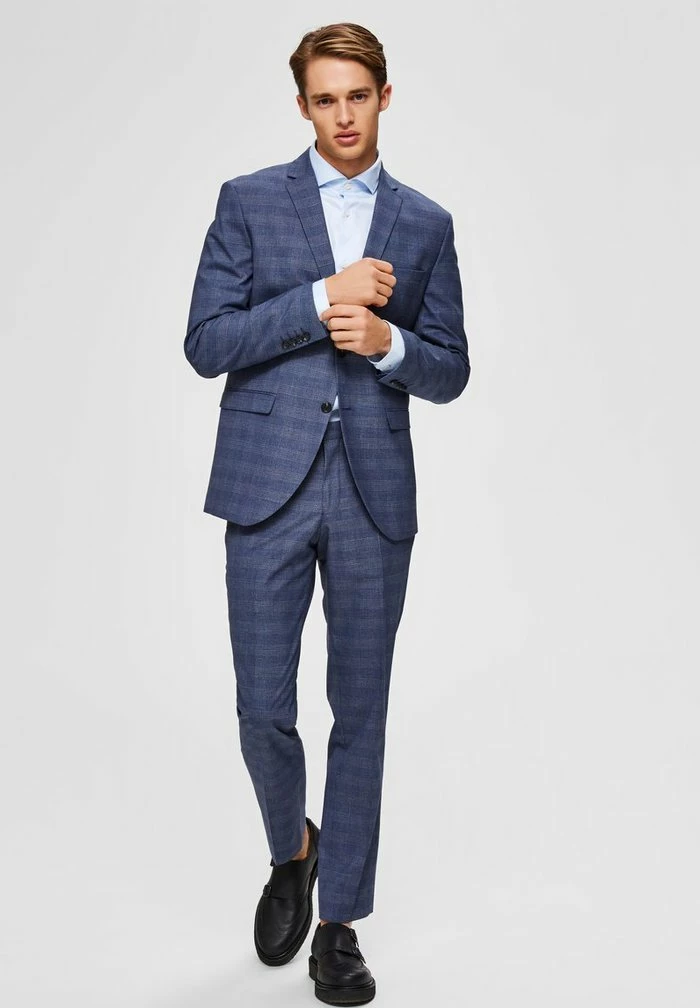 Meilleure vente 🎁 Selected Homme Pantalon De Costume - Blue 💯 2 Meilleure vente 🎁 Selected Homme Pantalon De Costume - Blue 💯 – Image 2
