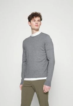 Grosses soldes 😉 Selected Homme SLHBERG CREW NECK - Pullover - Medium Grey Melange ✨