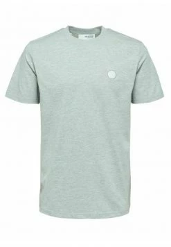 Nouveau 👍 Selected Homme BESTICKTER - T-shirt Basique - Grey Melange 🌟 -Selected Homme Soldes Boutique e8e6c78eaf994562b930ce47927ea796