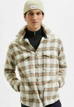 Promo 😍 Selected Homme Veste Légère - Egret 👍 -Selected Homme Soldes Boutique eb28832797994c8f87a9085e7e2431a4